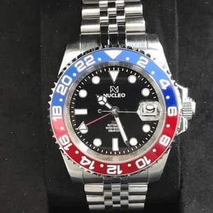 Nucleo-GMT-Master-Pepsi-40mm-Automatico-Bracciale-Jubilee Orologio-Nucleo-Gmt-Master-Pepsi-Automatico-Bracciale-Jubilee-Homage