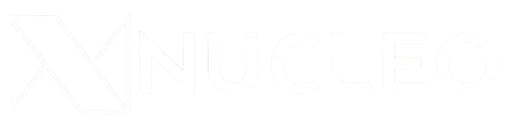 La N di Nucleo e il brand scritto vicino in stampatello
