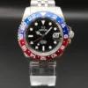 Nucleo-Gmt-Master-Pepsi-Homage-con-Movimento-Automatico-Giapponese-Quadrante-Nero-Lunetta-Blu-e-Rossa-Lancetta-24h-Rossa-Bracciale-Jubilee